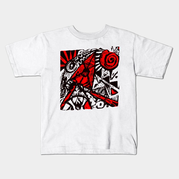 Red + Black Kids T-Shirt by StripTees